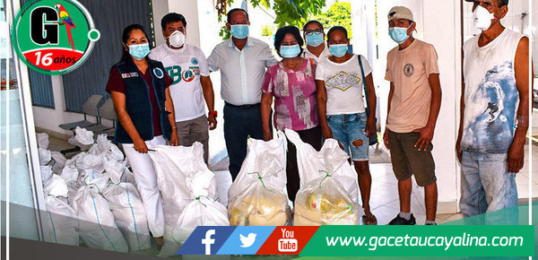 Entrega de canastas de víveres para combatir la tuberculosis en Atalaya