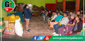 Entrega de víveres a personas discapacitadas en Atalaya 