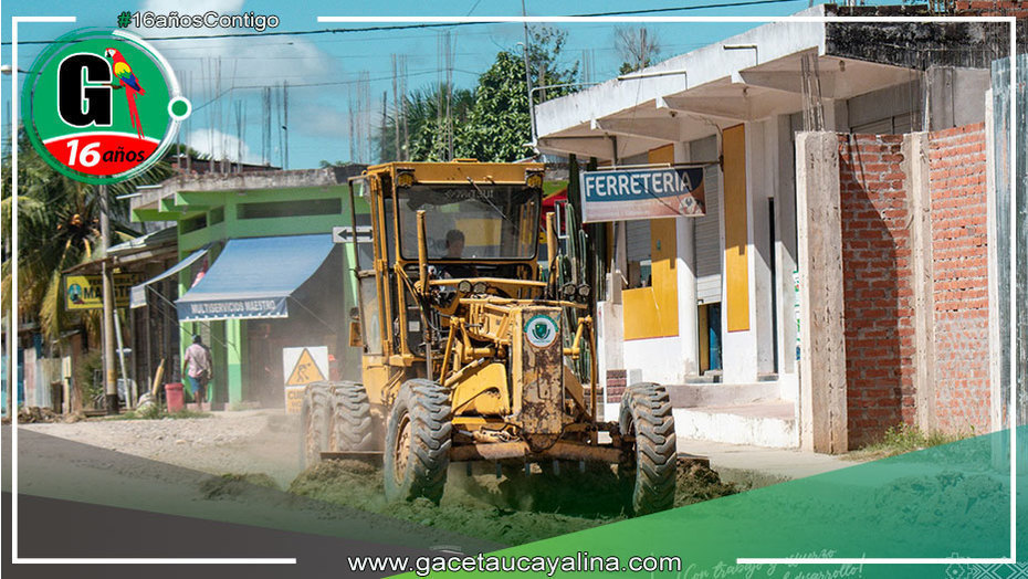Alcalde de Atalaya impulsa acciones de mantenimiento en calles del distrito