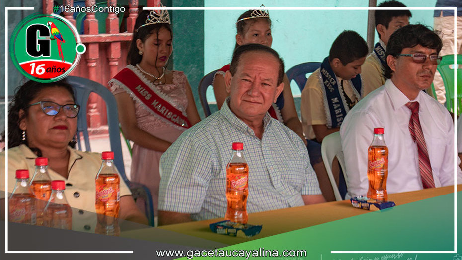 Alcalde de Atalaya honra el XLII aniversario de la I.E. Mariscal Cáceres con su participación activa