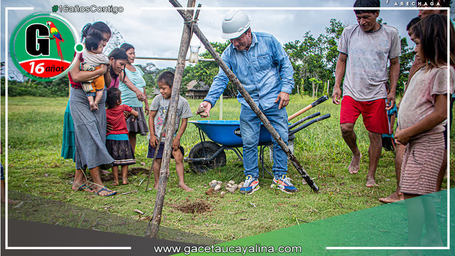 Alcalde de Tahuanía inaugura obra educativa histórica en Comunidad Nativa Checopiari