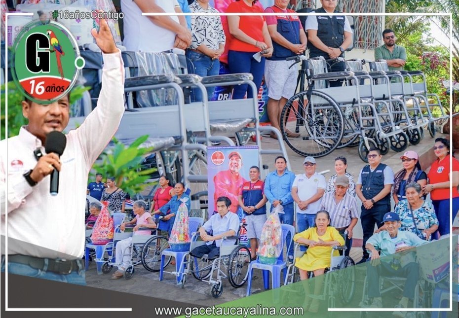 Gobernador de Loreto dona sillas de rueda en la ciudad de Nauta