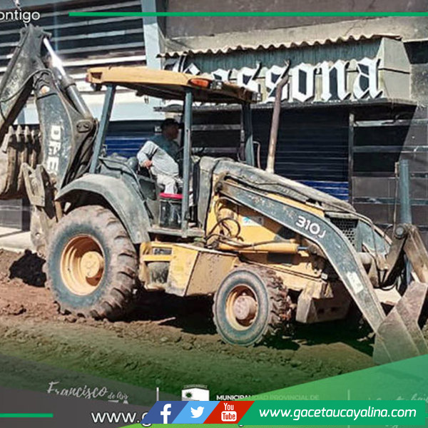 Gobierno Municipal de Atalaya impulsa obras de pavimentación en la calle Teniente Mejía