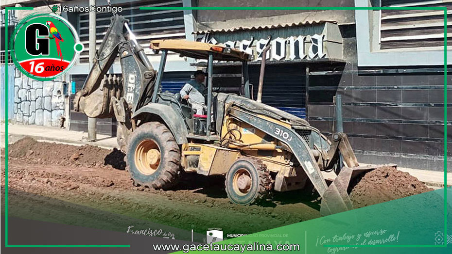 Gobierno Municipal de Atalaya impulsa obras de pavimentación en la calle Teniente Mejía