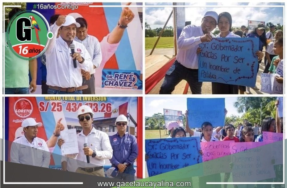Gobernador coloca primer ladrillo para construcción de colegio en Sinchicuy