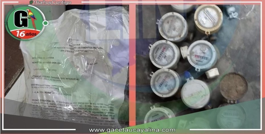 Detienen a sujeto por robar medidores de agua