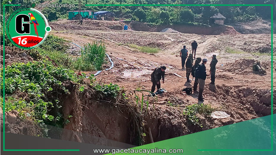 Exitosa operación conjunta desmantela minería ilegal en Puerto Inca