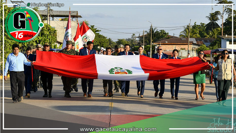 Sepahua celebró el Día de la Bandera con emotiva ceremonia