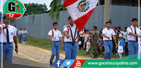 Autoridades locales encabezan desfile en honor al 27 Aniversario de I.E. en Sepahua