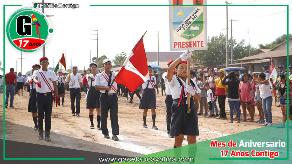 Desfile Escolar en la Av. Túpac Amaru conmemora 203 años de Independencia en Pucallpa