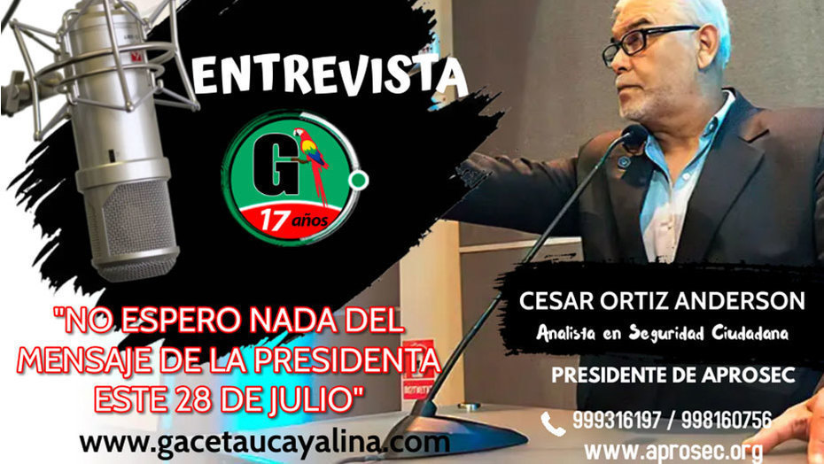 Analista en Seguridad Ciudadana Anticipa Decepción en Mensaje Presidencial del 28 de Julio