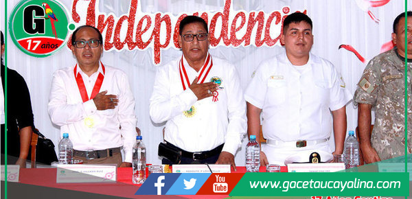 Alcalde de Ucayali destaca proyectos y acciones en su discurso en Sesión Solemne de Fiesta Patrias