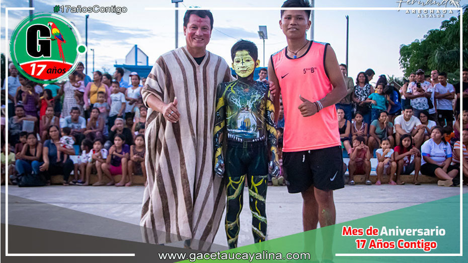 Niños y jóvenes brillan en el concurso de cuerpos pintados en Tahuanía