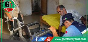 Alcalde de Padre Abad entrega equipos ortopédicos a personas con discapacidad