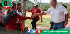 Alcalde de Atalaya supervisa trabajos en zona cafetalera y recibe el respaldo de la comunidad