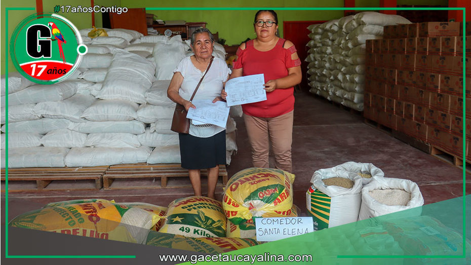Alcalde Francisco de Asís Mendoza entrega alimentos a comedores populares del río Inuya