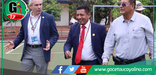 Gobernador René Chávez y alcalde Rodolfo Lovo priorizan agua y desagüe para provincia de Ucayali