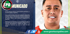 Cienciano separa a Christian Cueva tras denuncia por violencia de género