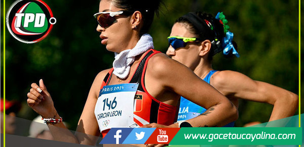 Kimberly García y César Rodríguez compiten en la Maratón de Marcha Relevo Mixto