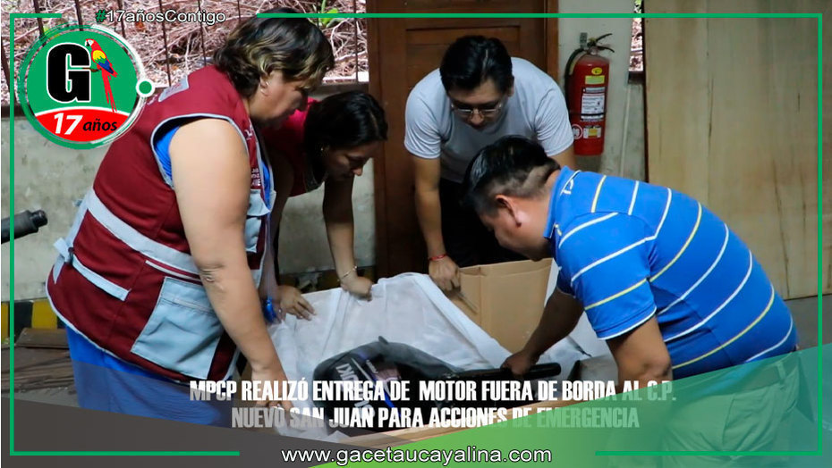 MPCP entrega motor fuera de borda al centro poblado San Juan