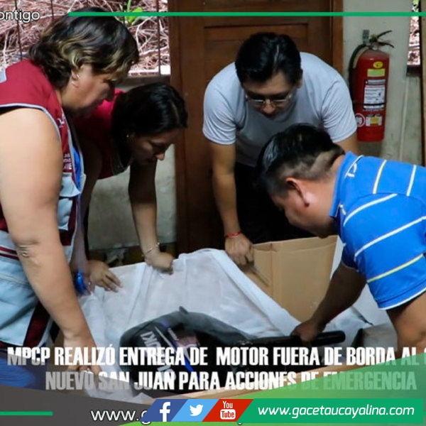 MPCP entrega motor fuera de borda al centro poblado San Juan