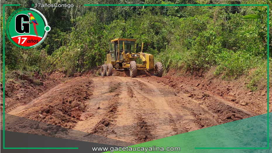 Avanza mantenimiento de vía hacia el centro poblado Betania en la Provincia de Ucayali