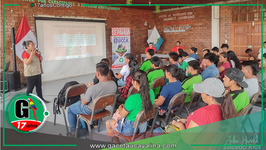 Estudiantes de Sepahua reciben capacitación sobre manejo de residuos