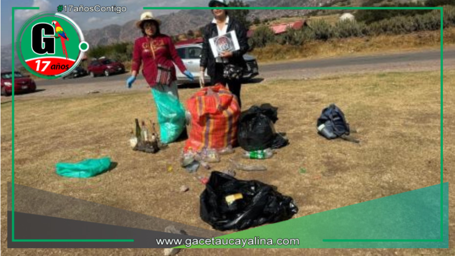 Se inicio retiro de media tonelada de desechos sólidos en el parque arqueológico de Sacsayhuamán en Cusco