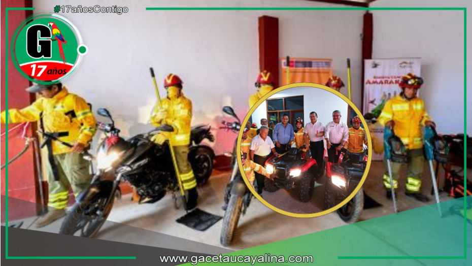 El Ministerio del Ambiente proporcionó equipamientos a bomberos para combatir incendios forestales en Madre de Dios