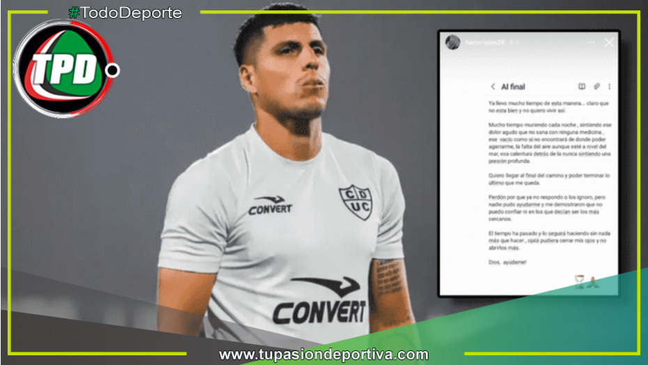 ¡Mucha fuerza, Hansell! Riojas y su preocupante mensaje en redes sociales