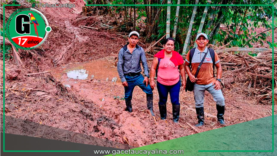Consejero regional evalúa obra paralizada por lluvias