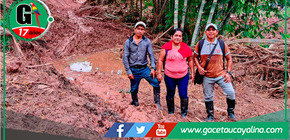 Consejero regional evalúa obra paralizada por lluvias