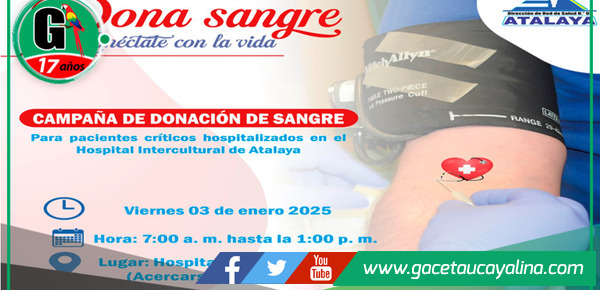  Campaña de donación de sangre busca salvar vidas