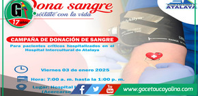  Campaña de donación de sangre busca salvar vidas