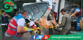 Menor herido de bala fue trasladado en helicóptero de la Fuerza Aérea del Perú hacia Yurimaguas