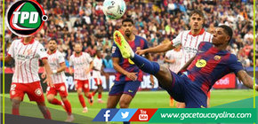  El Barça vence 2-1 al Girona con gol milagroso de Ronald Araujo