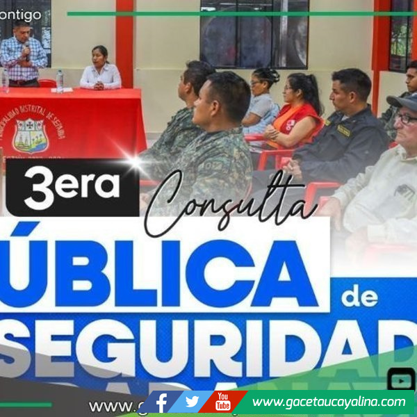Sepahua convoca a su tercera consulta pública de seguridad ciudadana