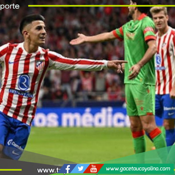  Atlético venció 1-0 a Osasuna y regresó a puestos de Champions