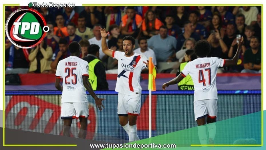 PSG venció 2-1 al Barcelona en Montjuïc