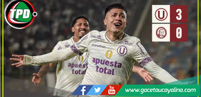 Universitario goleó 3-0 a Juan Pablo II y sigue firme líder