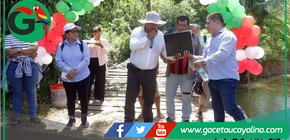 Inician renovación del puente que conecta Aguas Caliente y Villa Contamana