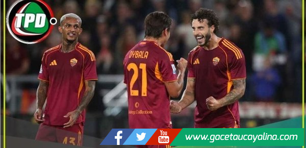 Roma derrota 2-1 a Parma y alcanza a Napoli en la cima de la Serie A