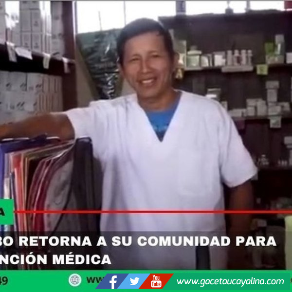 Técnico Shipibo de enfermería es incorporado a puesto de salud de C.N. Santa Clara de Uchunya