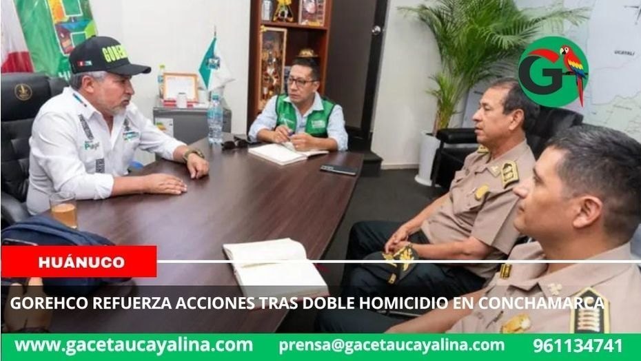 Gorehco refuerza acciones tras doble homicidio en Conchamarca.