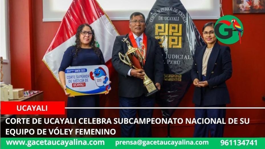 Corte de Ucayali celebra subcampeonato nacional de su equipo de vóley femenino.