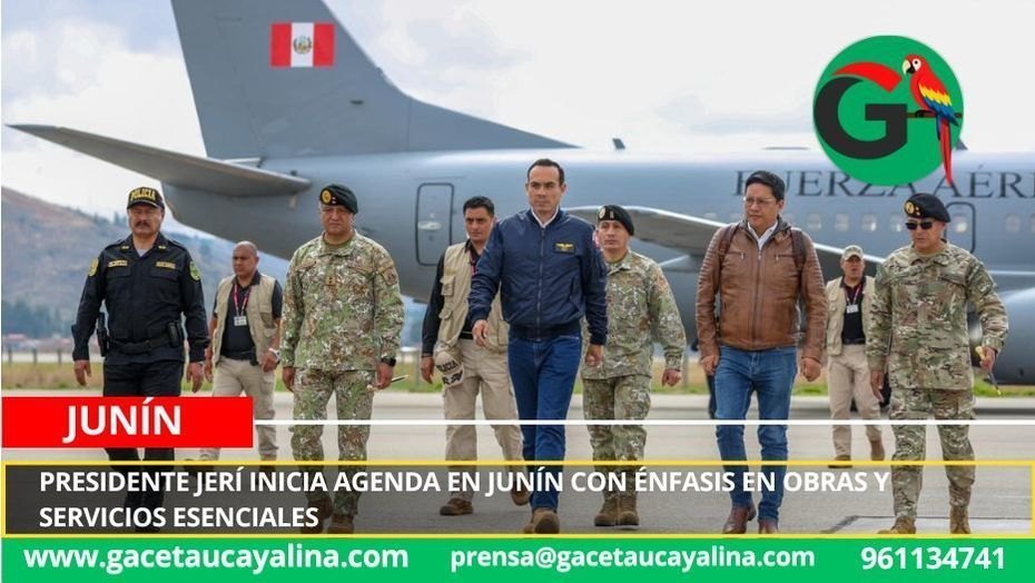 Presidente Jerí inicia agenda en Junín con énfasis en obras y servicios esenciales.