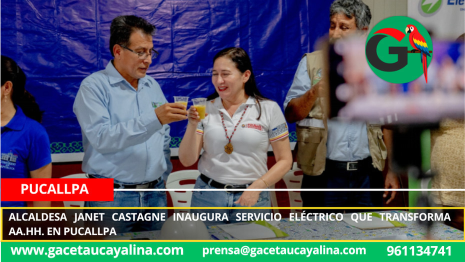 Alcaldesa Janet Castagne inaugura servicio eléctrico que transforma AA.HH. en Pucallpa