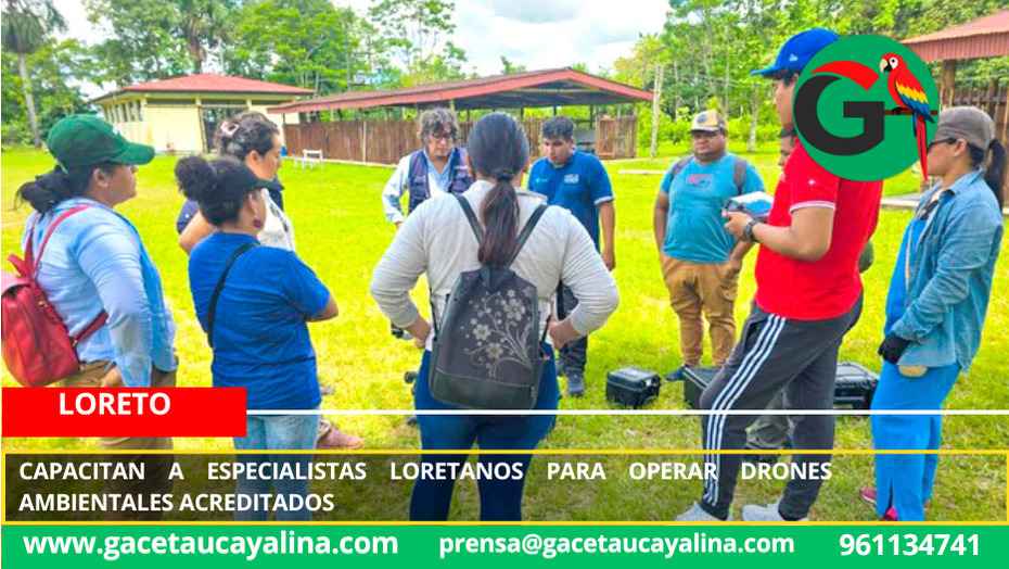 Capacitan a especialistas loretanos para operar drones ambientales acreditados