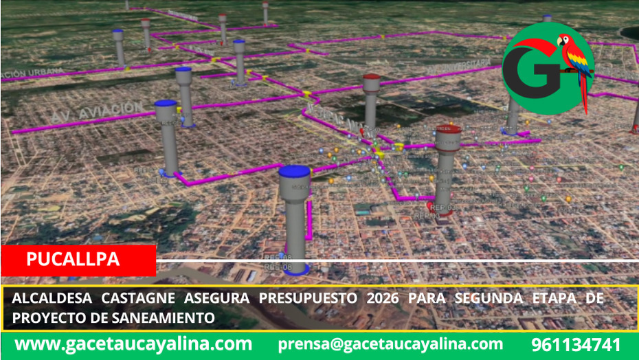 Alcaldesa Castagne asegura presupuesto 2026 para segunda etapa de proyecto de Saneamiento