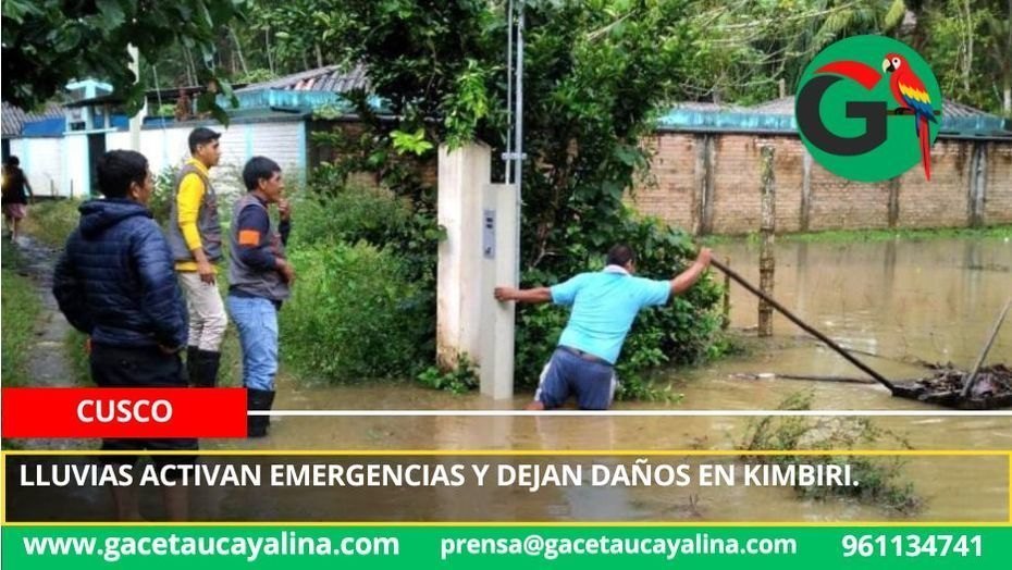 Lluvias activan emergencias y dejan daños en Kimbiri.